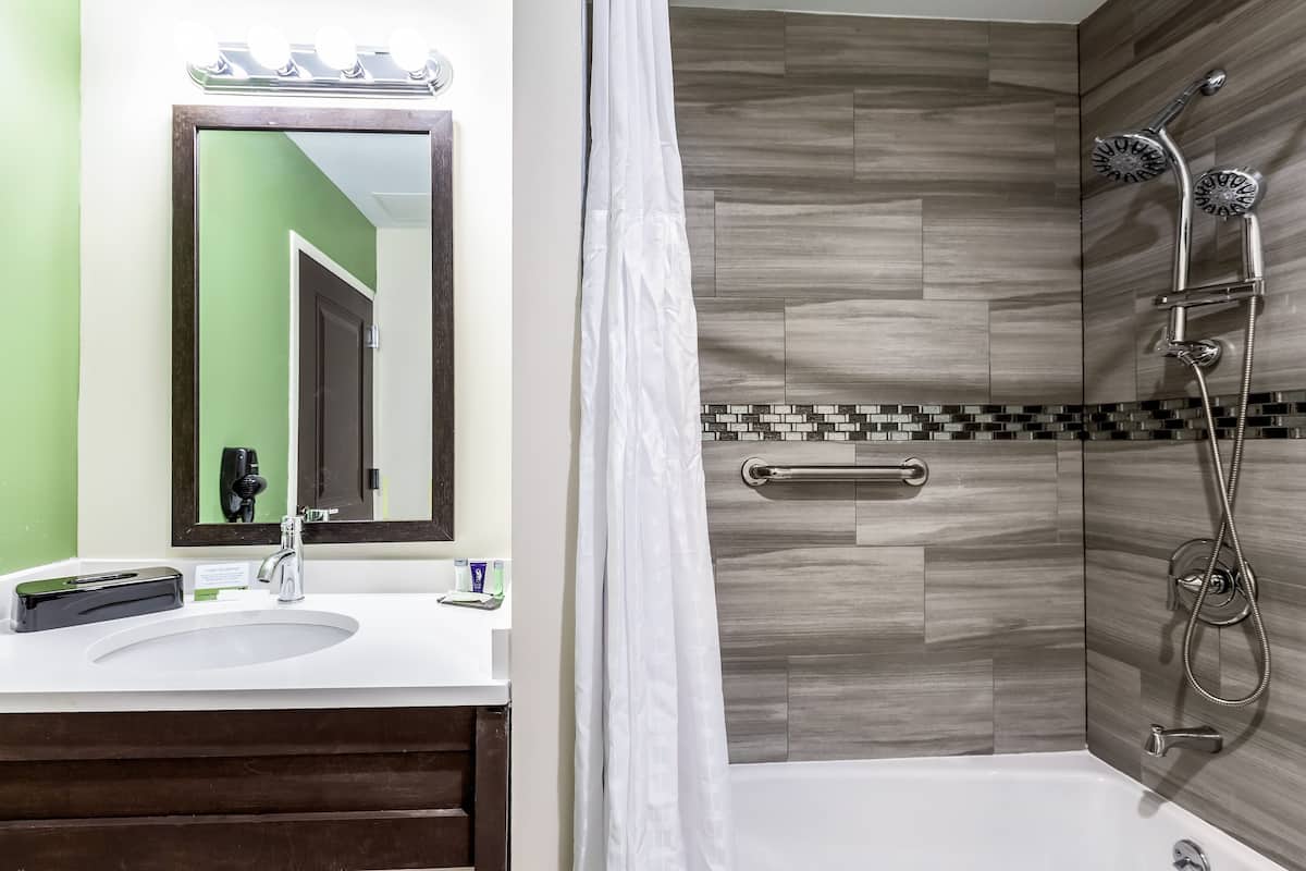 free toiletries, hair dryer, towels, soap