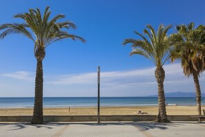 在海灘附近