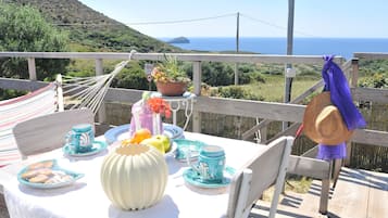 Tenda Romantica, 1 letto queen, vista mare, fronte mare | Terrazza/patio