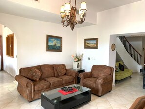 Villa, 5 Bedrooms | Living room | Flat-screen TV - North Coast Villa Virona 161 with pool (El Alamein)