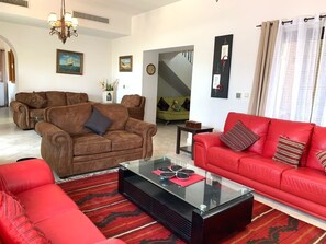 Villa, 5 Bedrooms | Living room | Flat-screen TV - North Coast Villa Virona 161 with pool (El Alamein)