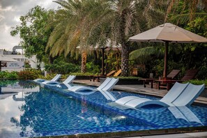 Outdoor pool, open 6:00 AM to 6:00 PM, pool umbrellas, sun loungers - Honba Lagi Beach Resort (La Gi)