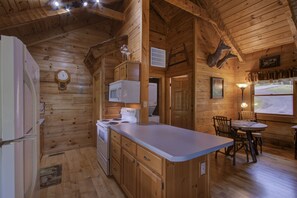 Fridge, microwave, dishwasher, coffee/tea maker