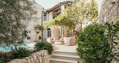 Rustic stone villa with private heated pool near Crikvenica