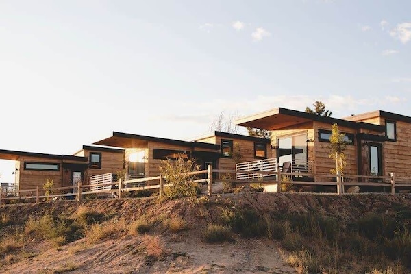 Desert Willow is our largest model at Escalante Escapes and is 570 square feet.