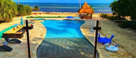 Outdoor pool, a heated pool