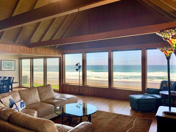 TV, fireplace, DVD player, books