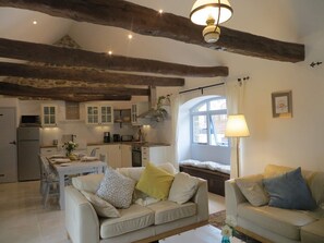 Télévision, cheminée, lecteur de DVD, table de tennis de table