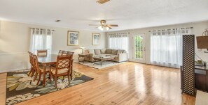 Smart TV, music library, video library, printers