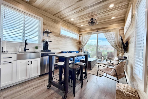 The open layout of Prickly Pear creates a sense of spaciousness and puts everything within easy reach.