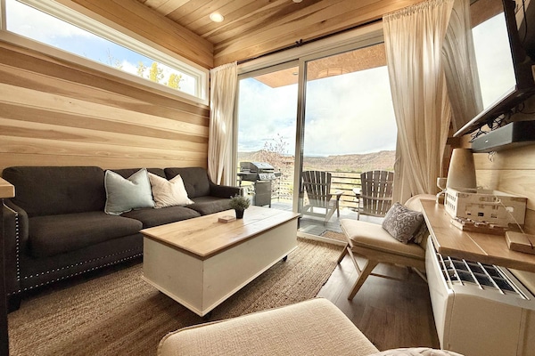 Prepare to be wowed by the exquisite interior & the breathtaking exterior at luxury tiny home Holly Hock, Escalante Escapes! With Grand Staircase-Escalante National Monument a short drive away, you'll have endless opportunities for daily adventures.