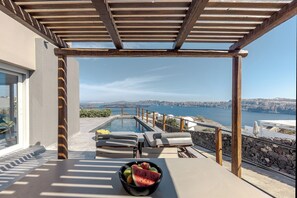 Deluxe Villa, Private Pool, Sea View | Terrace/patio - Melidonia Suites (Santorini)