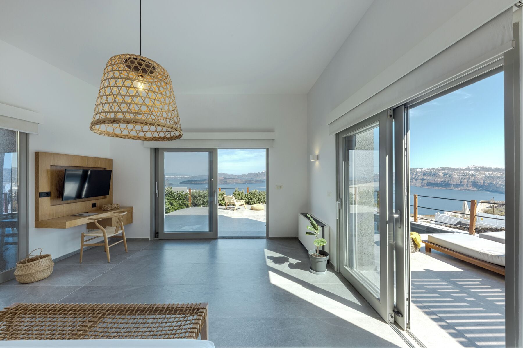 Deluxe Villa, Private Pool, Sea View | Minibar, in-room safe, individually decorated, desk