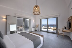 Superior Suite with Loft with Caldera View and Private Pool | Minibar, in-room safe, individually decorated, desk - Melidonia Suites (Santorini)