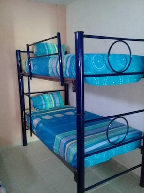 Blackout curtains, free WiFi, bed sheets