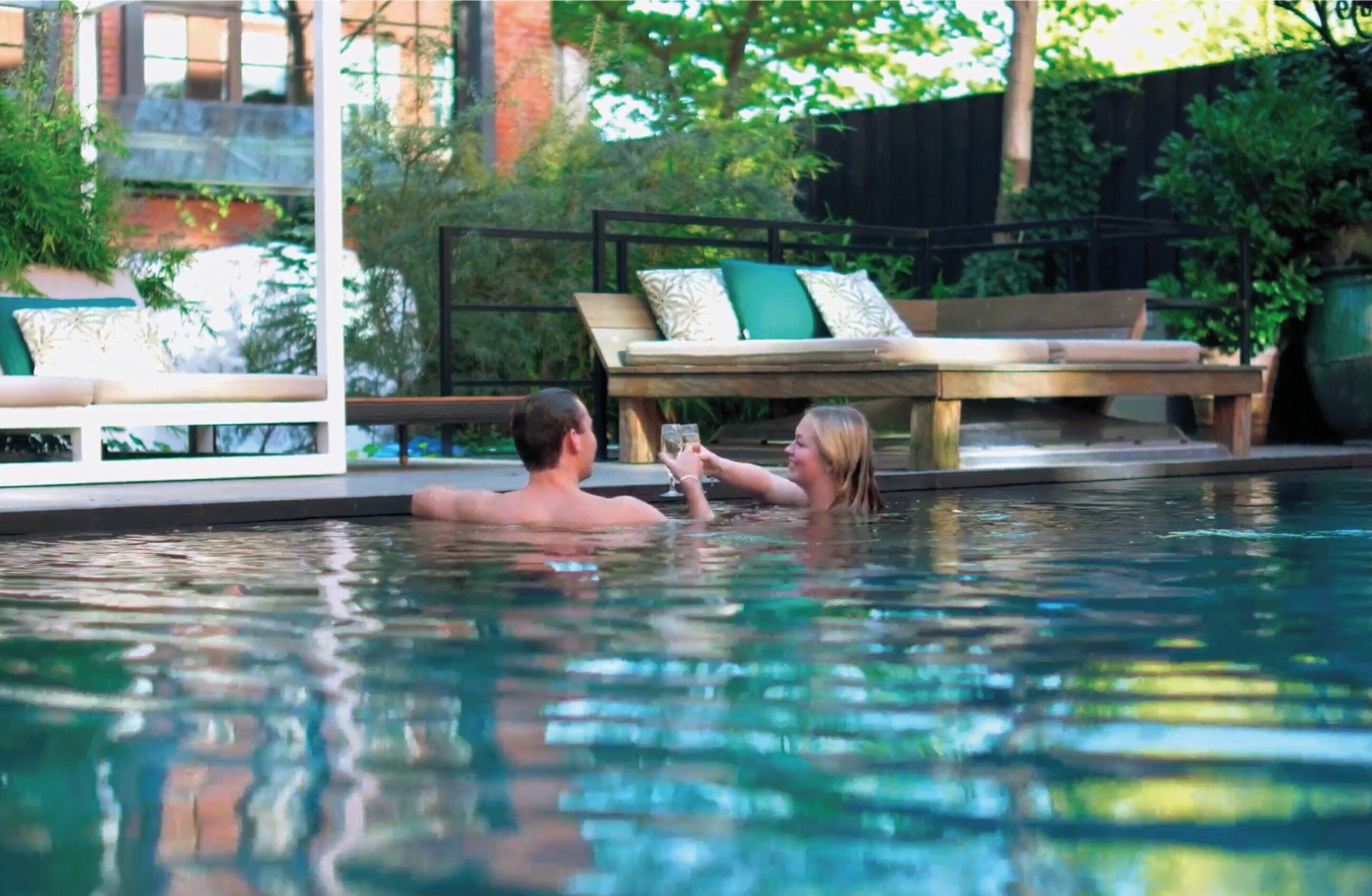 Outdoor pool, a heated pool