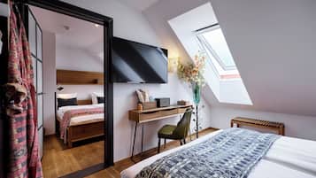 Familienzimmer, 2 Queen-Betten, Nichtraucher, Zimmerreinigung (Ski) | Hochwertige Bettwaren, Zimmersafe, Babybetten, kostenloses WLAN