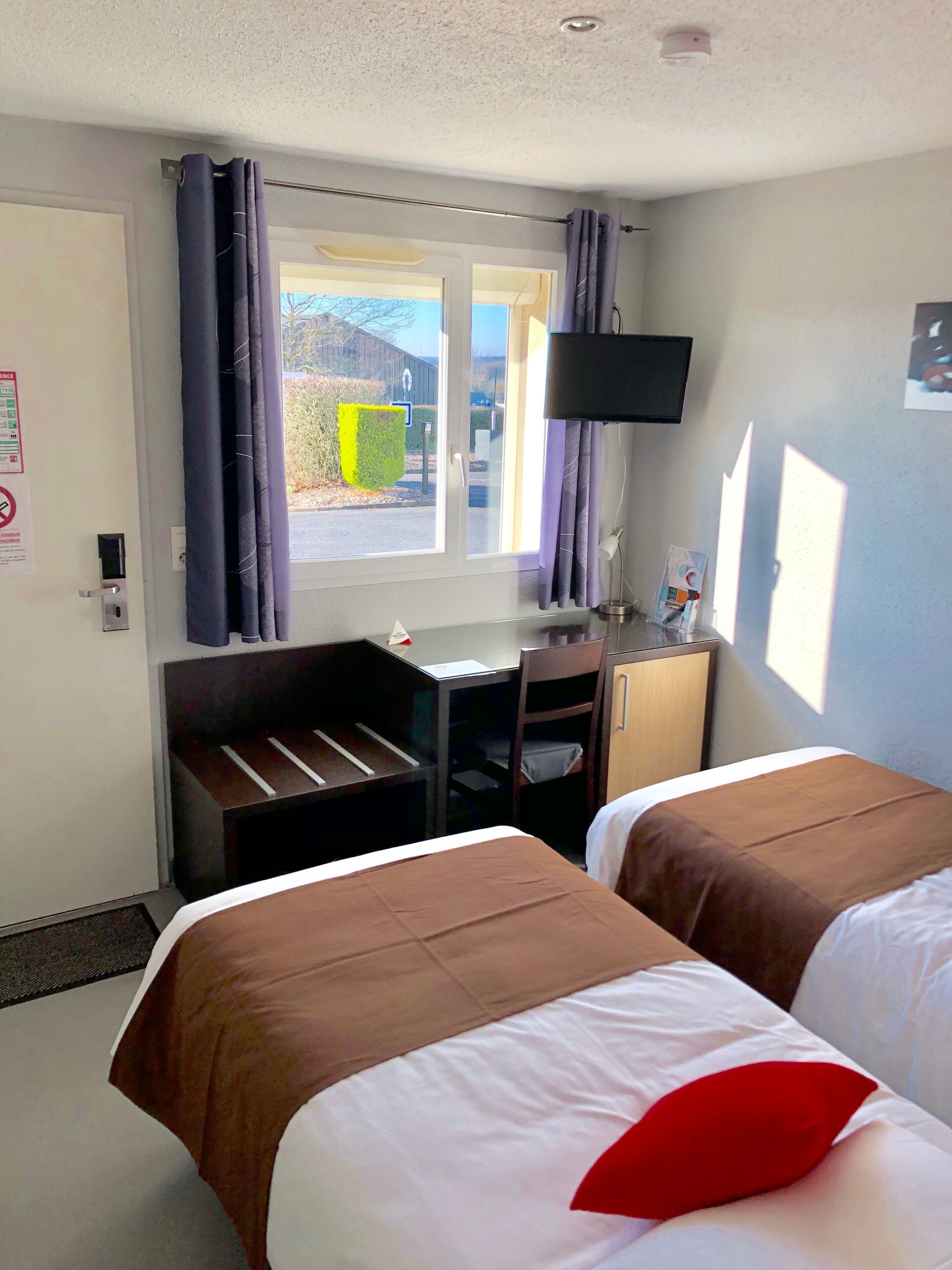 classic twin room | premium bedding, desk, blackout curtains, soundproofing