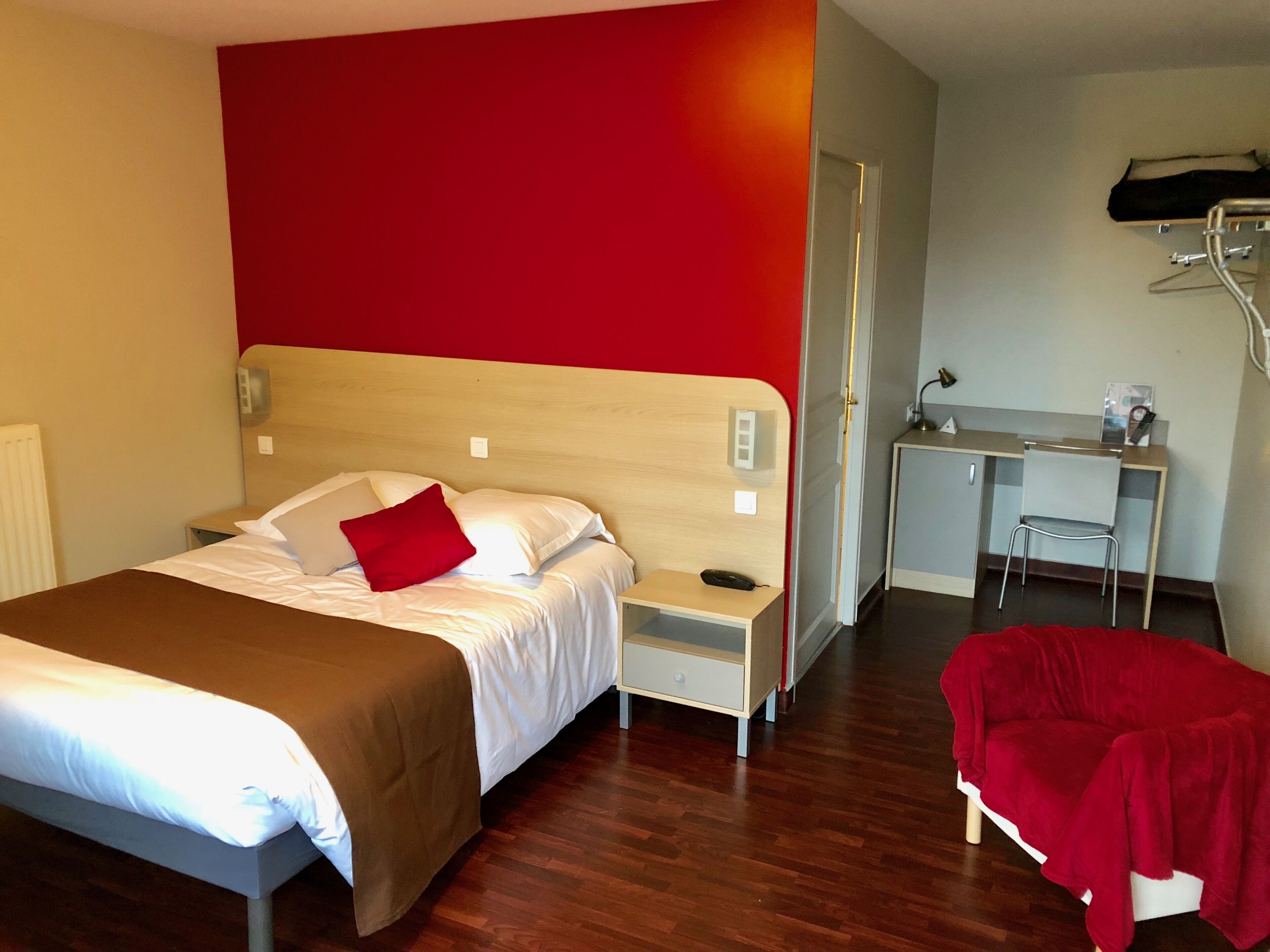 premium bedding, desk, blackout curtains, soundproofing