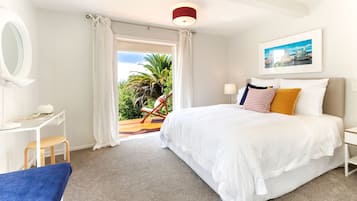 Premium-Haus, Mehrere Betten, eingeschränkter Meerblick | 3 Schlafzimmer, Bettwäsche aus ägyptischer Baumwolle