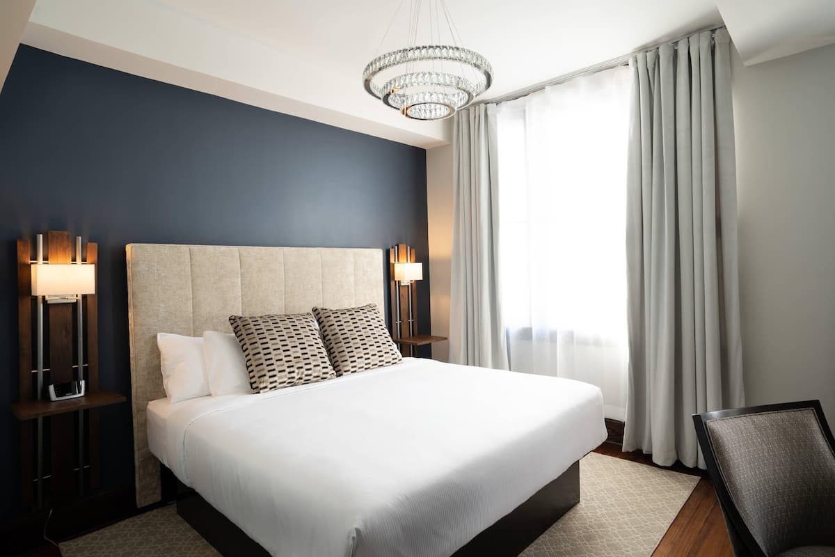 Pillowtop beds, blackout drapes, iron/ironing board, WiFi (free)