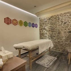 Hot tub, steam room, body treatments, aromatherapy, hot stone massages