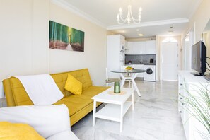 Télévision, lecteur de DVD, livres