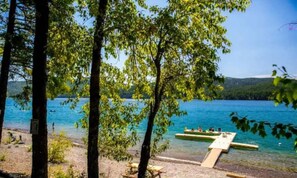 Private beach nearby, fishing