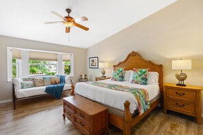 4 bedrooms, desk, iron/ironing board, travel cot