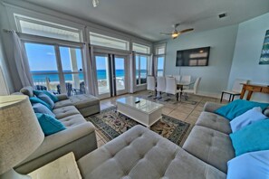 TV - Villa Rosemary - Hot Tub, Shared Pool, Sleeps 14 (Panama City Beach)