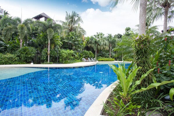 2 outdoor pools, open 7:00 AM to 8:00 PM, pool umbrellas, pool loungers - Bangtao Beach Garden by Rents In Phuket (Choeng Thale)