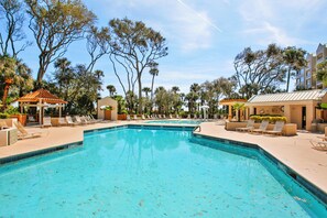 A heated pool - 2316 Windsor II - Beautiful 2 Bedroom Villa with beautiful views! (Hilton Head Island)