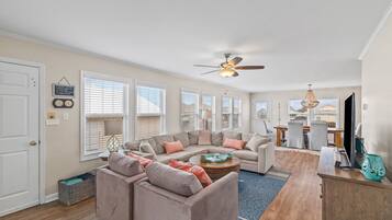 Téléviseur connecté, lecteur de DVD, livres