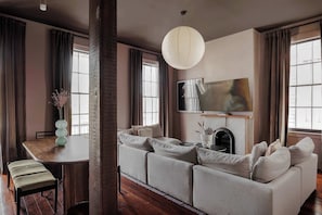 Living Room | Bright Seating Area | 1st Floor of Unit (Floor 2 of Building)