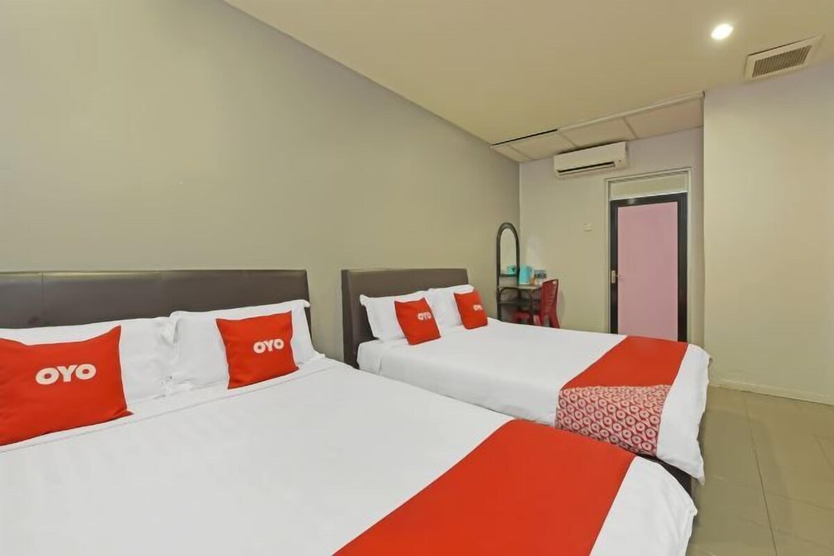 Desk, free WiFi, bed sheets