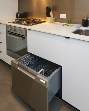 Private kitchen - Modern Apartment in Urban Centre (Melbourne)