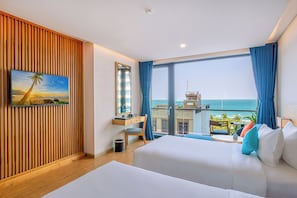 Deluxe Twin Room, Balcony, Partial Sea View | View from room