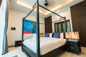 3-Bedroom Villa with Private Pool | 3 bedrooms, in-room safe, blackout curtains, iron/ironing board - Onyx Pool Villa by Rents in Phuket (Rawai)