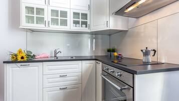 City Apartment, 2 Bedrooms | Private kitchen | Fridge, oven, stovetop, dishwasher
