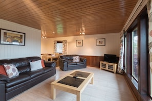 Cabin, Multiple Beds | Living room | TV, DVD player - Conifer Lodge 25 With Hot Tub, Newton Stewart (Newton Stewart)
