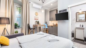 Studio | 1 Schlafzimmer, schallisolierte Zimmer, Bügeleisen/Bügelbrett