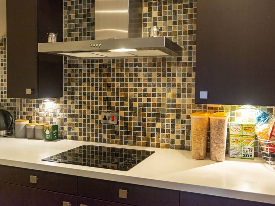 Apartment | Private kitchen | Full-size fridge, microwave, oven, stovetop