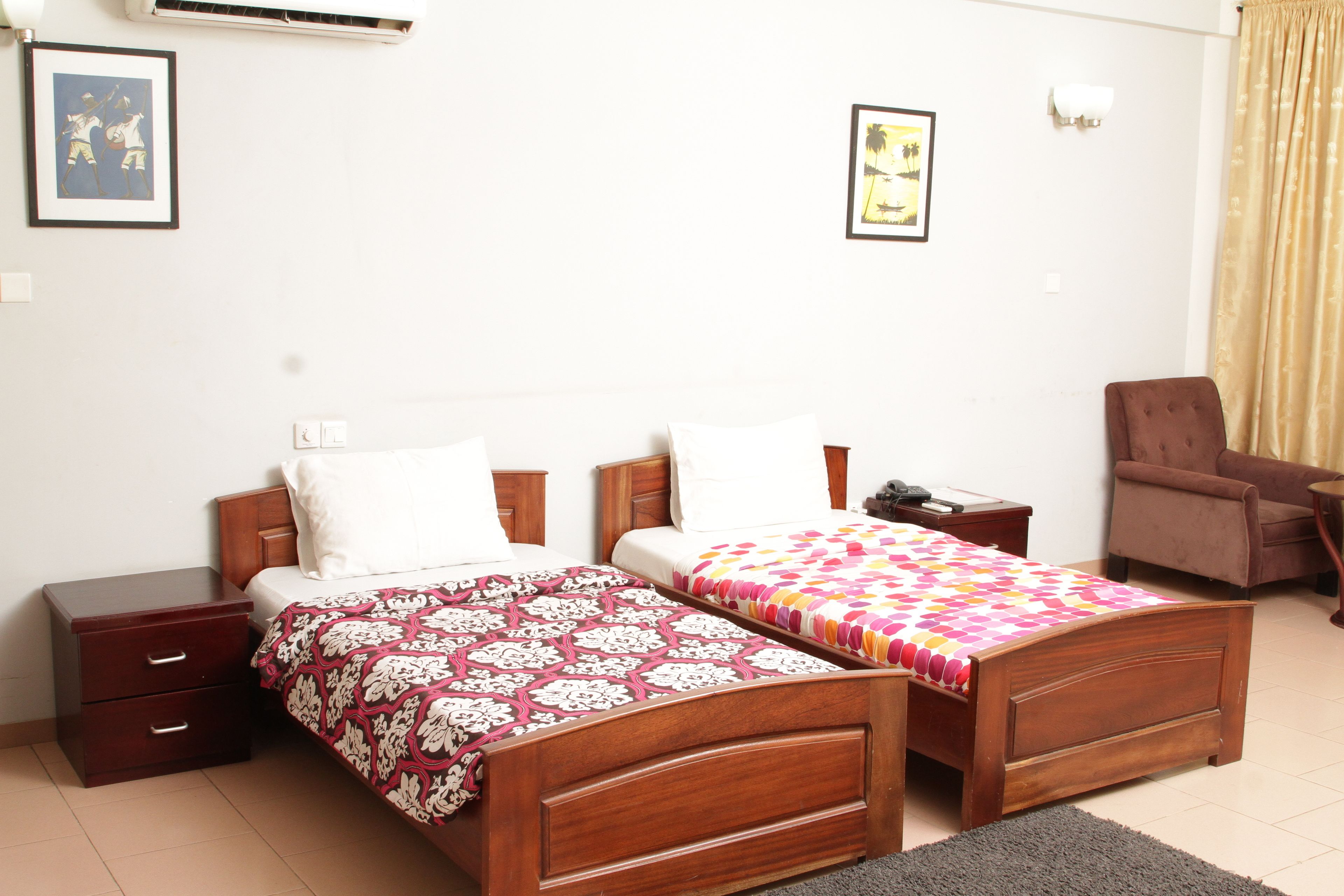 deluxe double or twin room | in-room safe, desk, laptop workspace, iron/ironing board