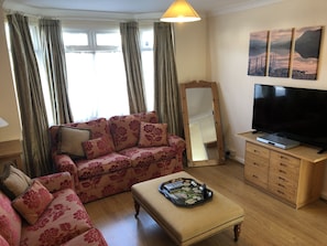 Family House, 3 Bedrooms | Living area | Flat-screen TV - Brookacre Self Catering (Cambridge)
