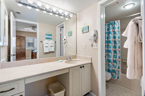 Hair dryer, towels