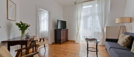 Lägenhet | 2 sovrum, strykjärn/strykbräda, barnsängar och gratis wi-fi