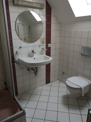 Hair dryer, soap, toilet paper