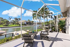 House, Multiple Beds (Relaxing waterfront home with pool an) | Outdoor dining