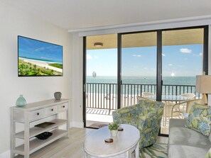Condo, Multiple Beds (Three-Bedroom Apartment) | Living area | Flat-screen TV - Seawinds (Marco Island)