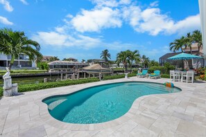 House, 1 King Bed with Sofa bed (Inviting waterfront home with western) | Pool | A heated pool - Inviting Waterfront Home With Western Exposure (Marco Island)